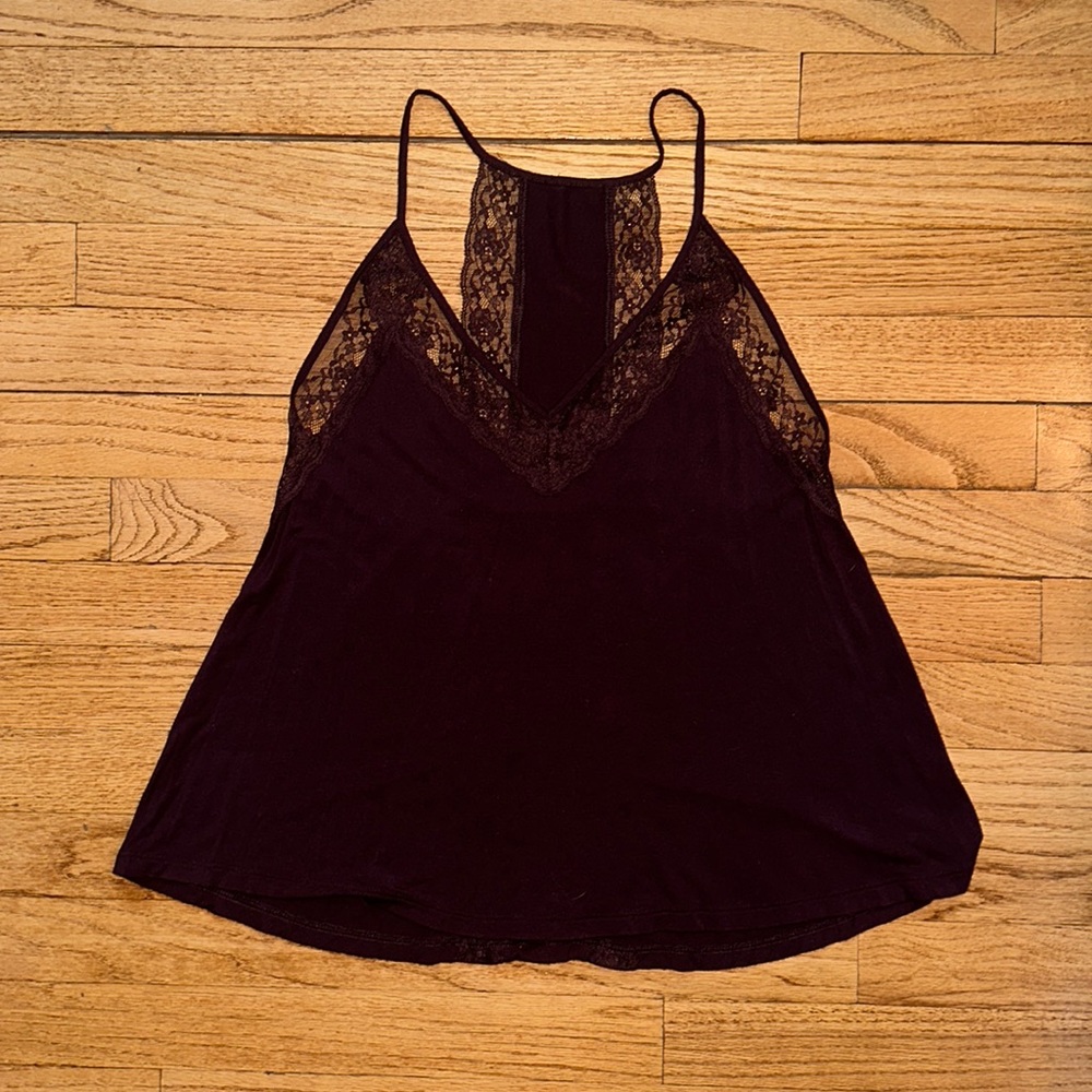 American Eagle Lace Trim Tank Top size: S